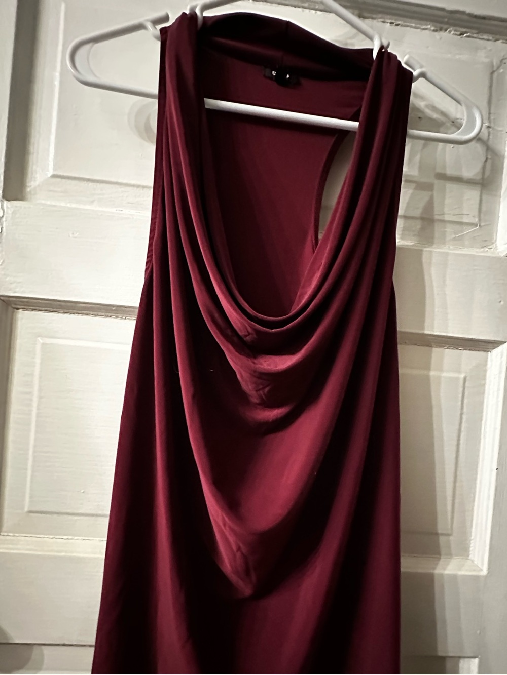 Express Sleeveless Dress in Deep Burgundy